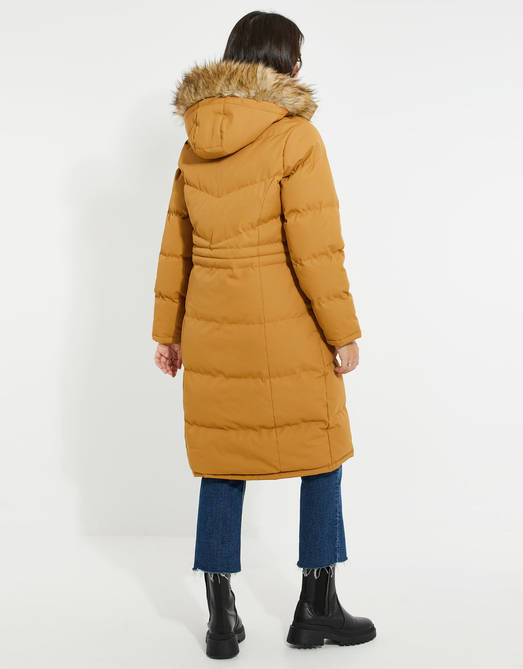 Mustard Yellow Longline Parka Jacket