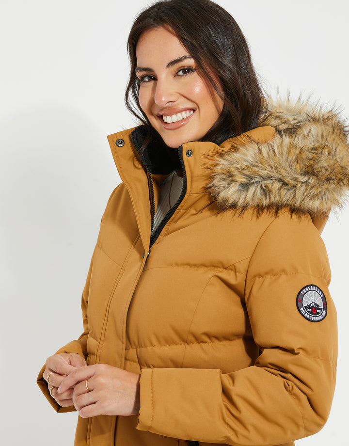 Mustard Yellow Longline Parka Jacket